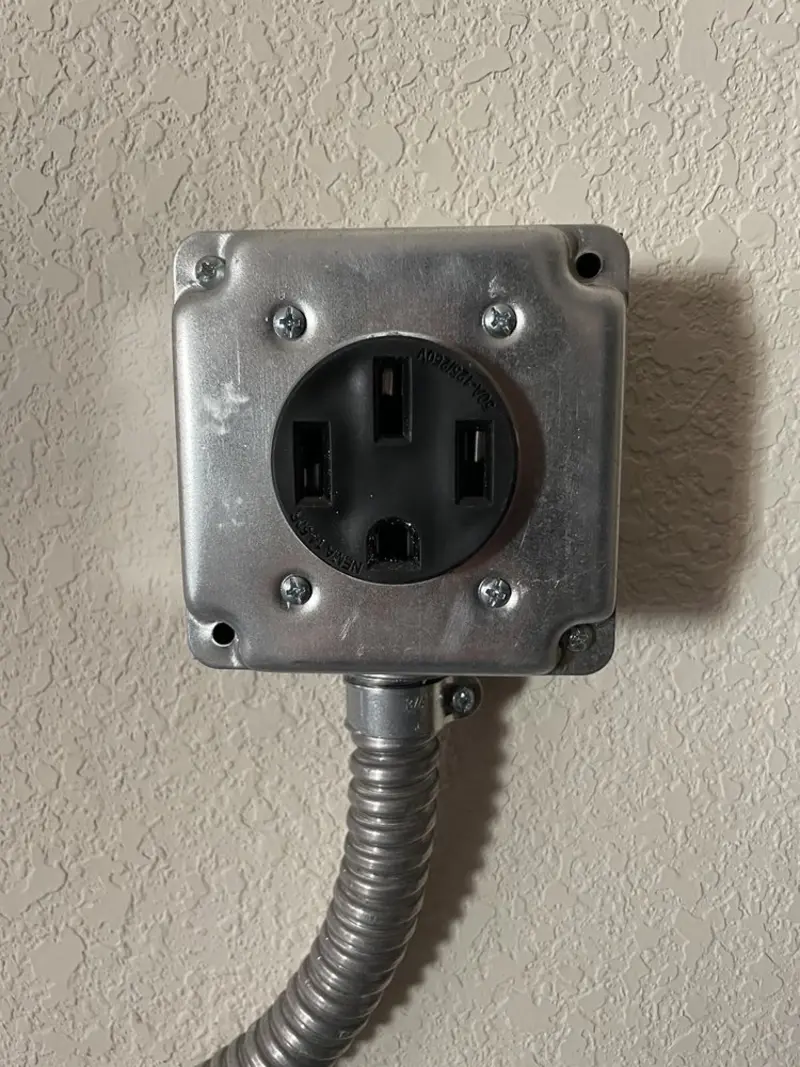 NEMA 14-50 outlet installed for Smart Home Electrical in Olathe