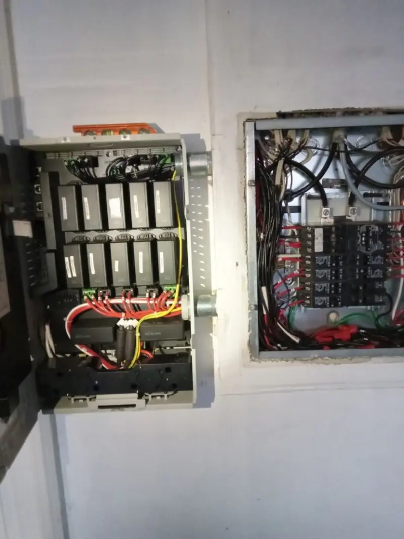 Electrical panel upgrade completed for Security Camera Wiring in Olathe